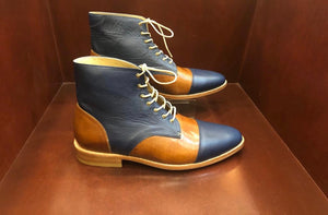 Ronald Blue & Tan Men's Boots