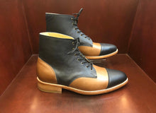 Load image into Gallery viewer, Ronald Black &amp; Tan Men&#39;s Boots
