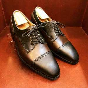 Javier Black & Brown Derby Men's Shoes