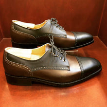 Load image into Gallery viewer, Javier Black &amp; Brown Derby Men&#39;s Shoes
