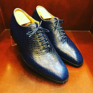 Juan Blue Leather Men's Shoes