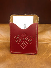 Load image into Gallery viewer, Leather Wallet Mahogany with brogue
