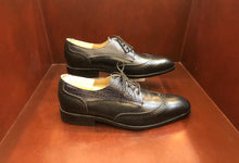 Load image into Gallery viewer, Zapato Sanchez Custom Made Shoes Javier Black Wing tip Men&#39;s Shoes
